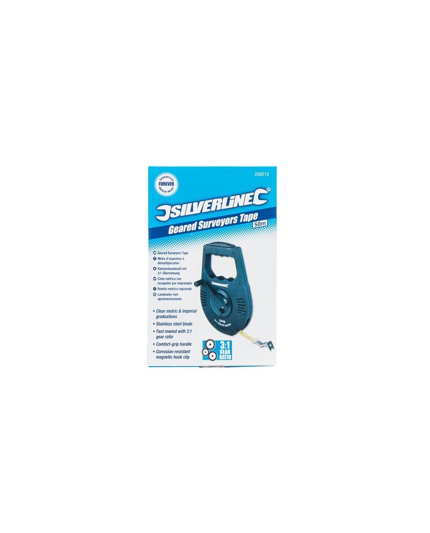 Cinta métrica con recogedor por engranajes