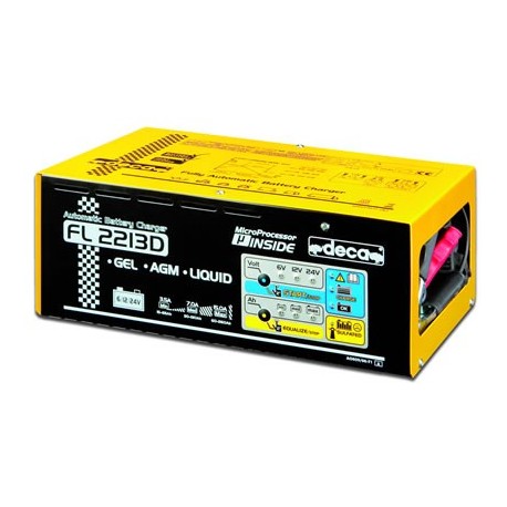 Cargador de baterias FL 2213D - 6/12/24V 22 amperios 230V