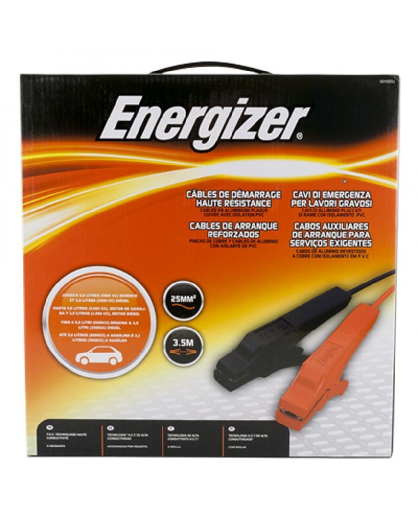 CABLES ARRANQUE ENERGIZER 3.5M 350AMP 25MM